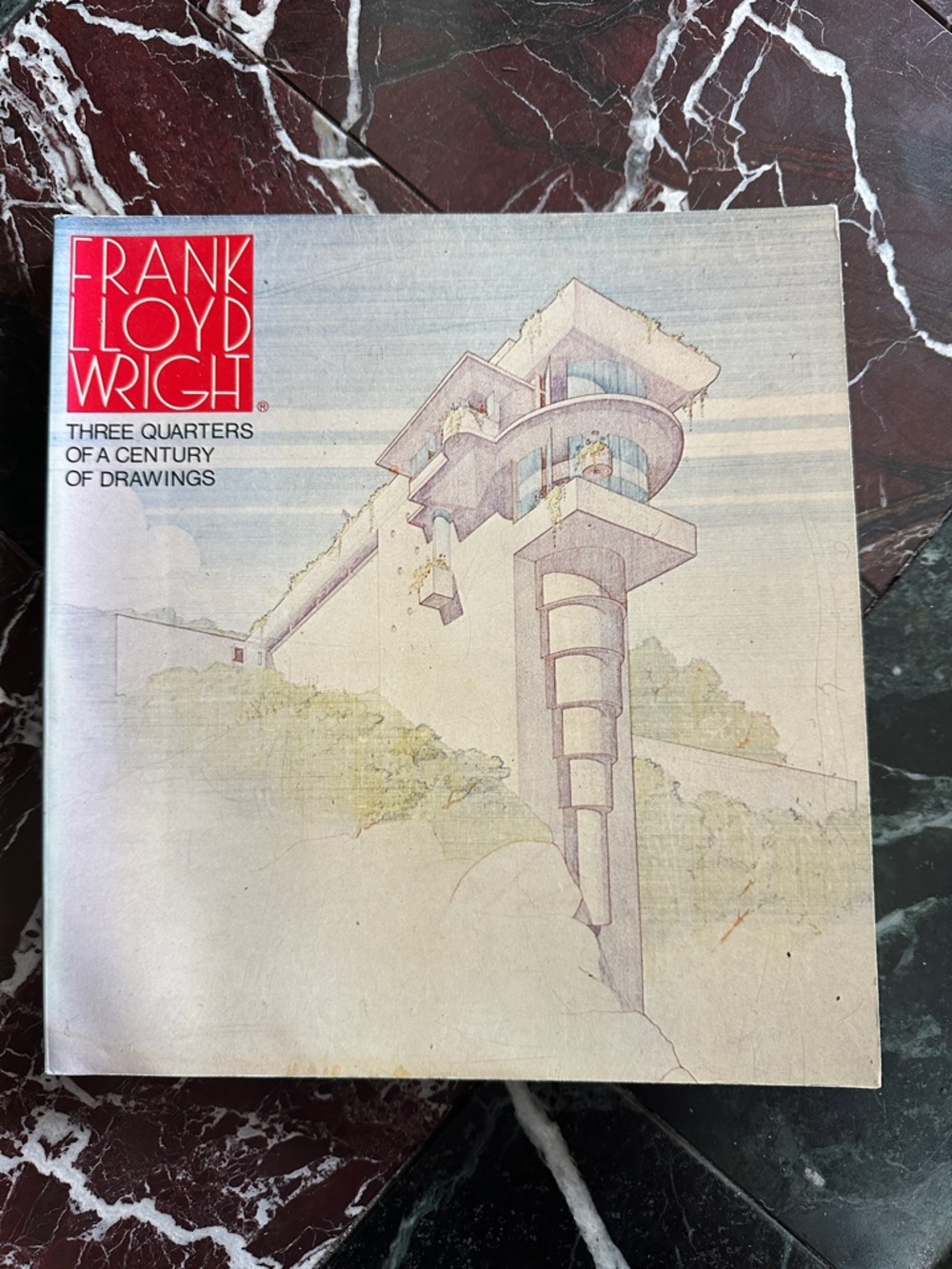 Frank Lloyd Wright: Three Quarters of a Century of Drawings 1981 softcover book